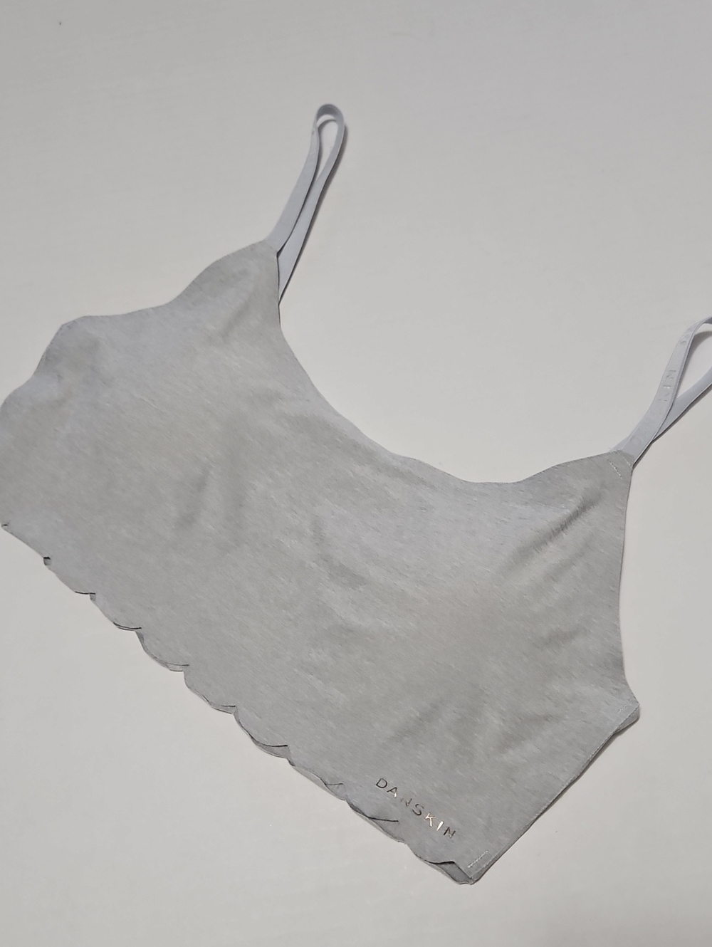 Danskin Intimates Heather Gray Seamless Bralette Top Size L W/removable Pads